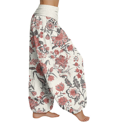 Pantalones harén con cintura elástica para mujer con estampado de girasol de Mythstone 