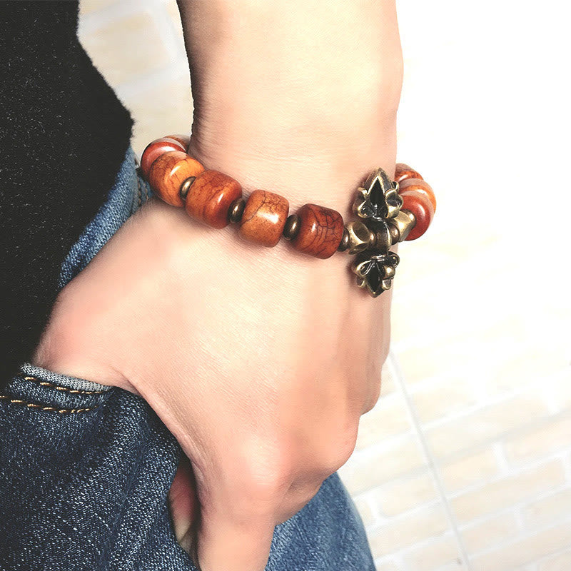 Pulsera de cobre con hueso de yak Mythstone 