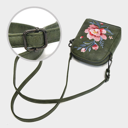 Mythstone Lotus Su Embroidery Journey Shopping Purse Shoulder Bag Crossbody Bag