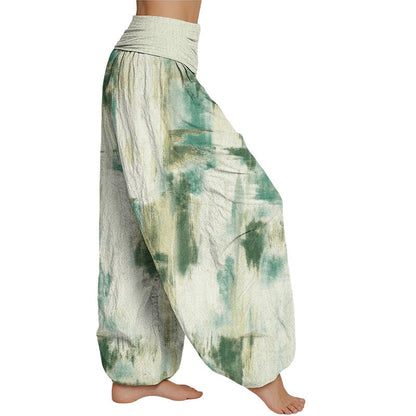 Mythstone Tie Dye Pattern Design Women's Elastic Waist Harem Pants