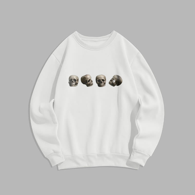 Mythstone Tibetan The Lord Of The Corpse Forest Skulls Pattern Fleece Lined Sweatshirt