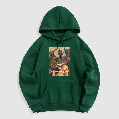 Mythstone Accept the Impermanence of Life The Lord Of The Corpse Forest Skulls Fleece Lined Hoodie