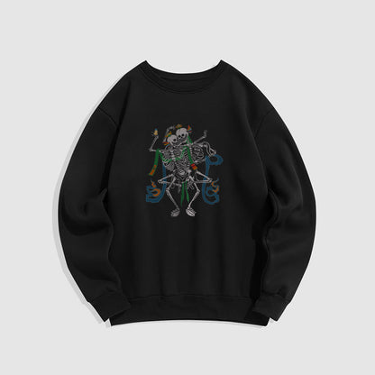 Mythstone Tibetan The Lord Of The Corpse Forest Design Fleece Lined Sweatshirt