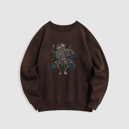 Mythstone Tibetan The Lord Of The Corpse Forest Design Fleece Lined Sweatshirt