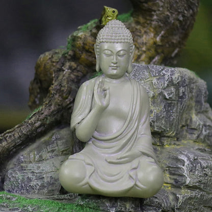 Mythstone Small Meditation Prayer Resin Buddha Statue Compassion Home Desk Decoration