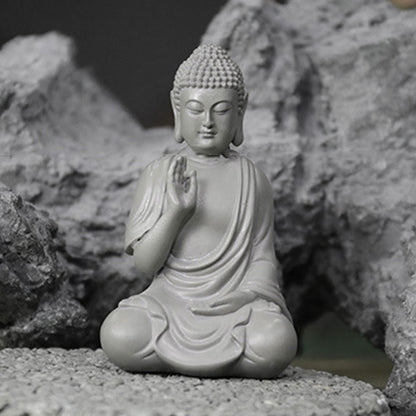 Mythstone Small Meditation Prayer Resin Buddha Statue Compassion Home Desk Decoration