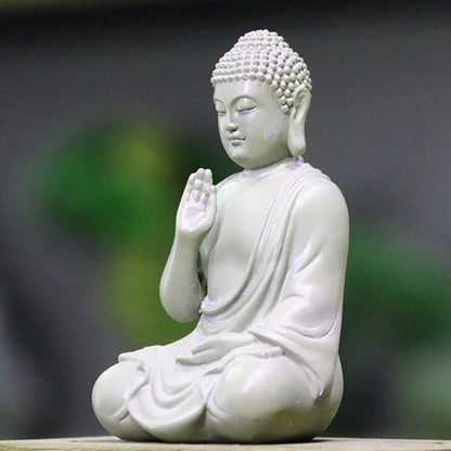 Mythstone Small Meditation Prayer Resin Buddha Statue Compassion Home Desk Decoration