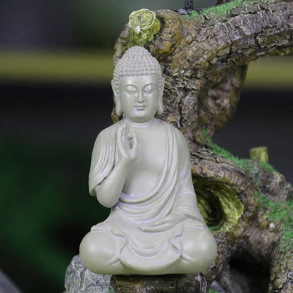 Mythstone Small Meditation Prayer Resin Buddha Statue Compassion Home Desk Decoration