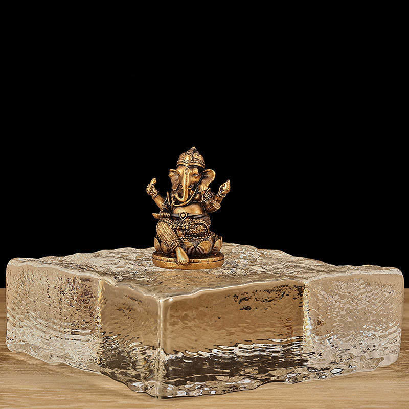 Mythstone Mini Small Ganesh Ganpati Elephant Meditation Statue Reflection Home Resin Decoration