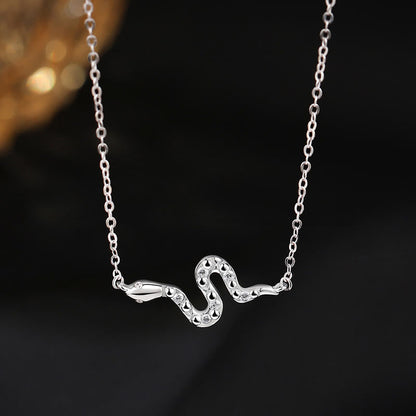 Mythstone 925 Sterling Silver Year Of The Snake Polka Dot Snake Blessing Necklace Pendant