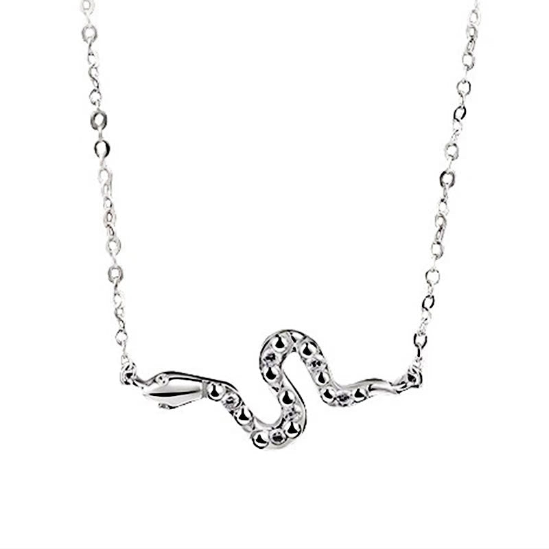 Mythstone 925 Sterling Silver Year Of The Snake Polka Dot Snake Blessing Necklace Pendant