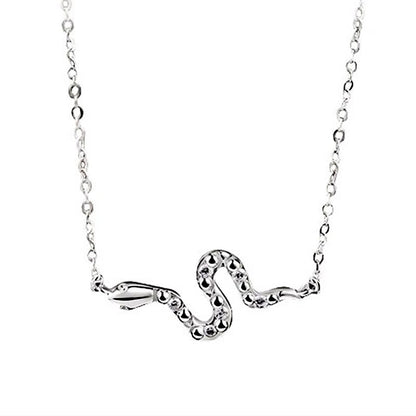 Mythstone 925 Sterling Silver Year Of The Snake Polka Dot Snake Blessing Necklace Pendant