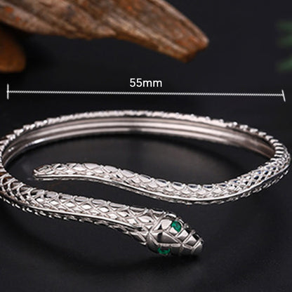 Mythstone 999 Sterling Silver Snake Shape Year Of The Snake Blessing Bracelet