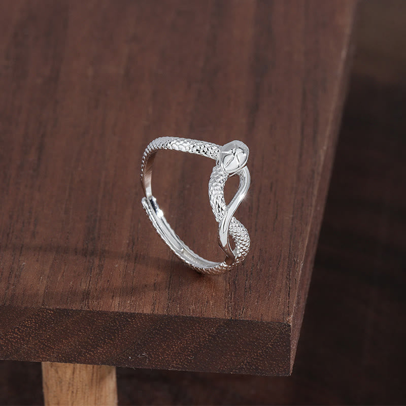 Mythstone 925 Sterling Silver Year Of The Snake Calm Ring