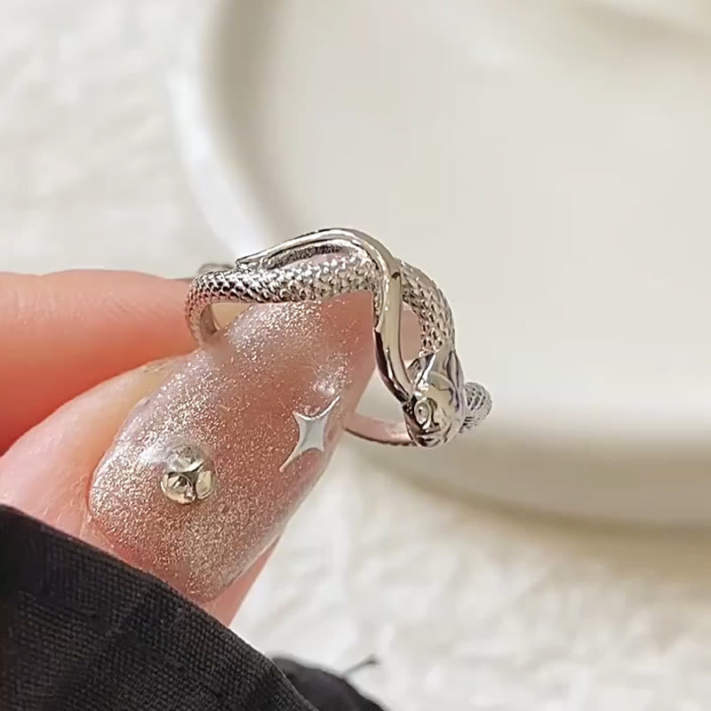 Mythstone 925 Sterling Silver Year Of The Snake Calm Ring