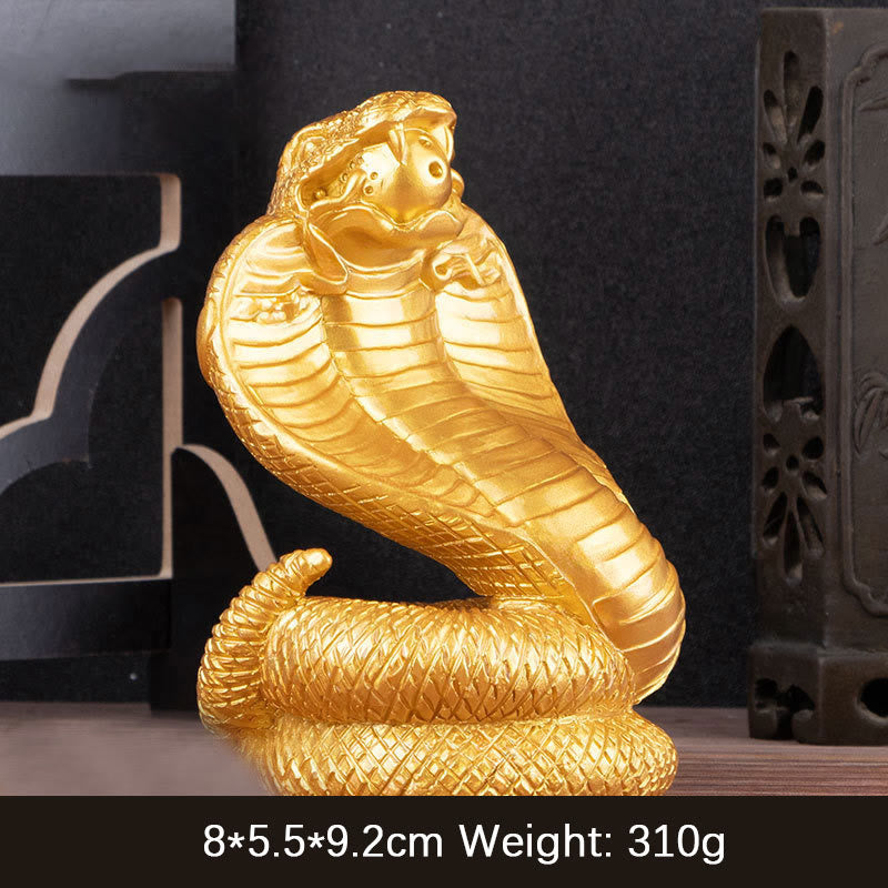 Mythstone Year Of The Snake Ingots Copper Coins Ball Wealth Resin Statue Home Decoration