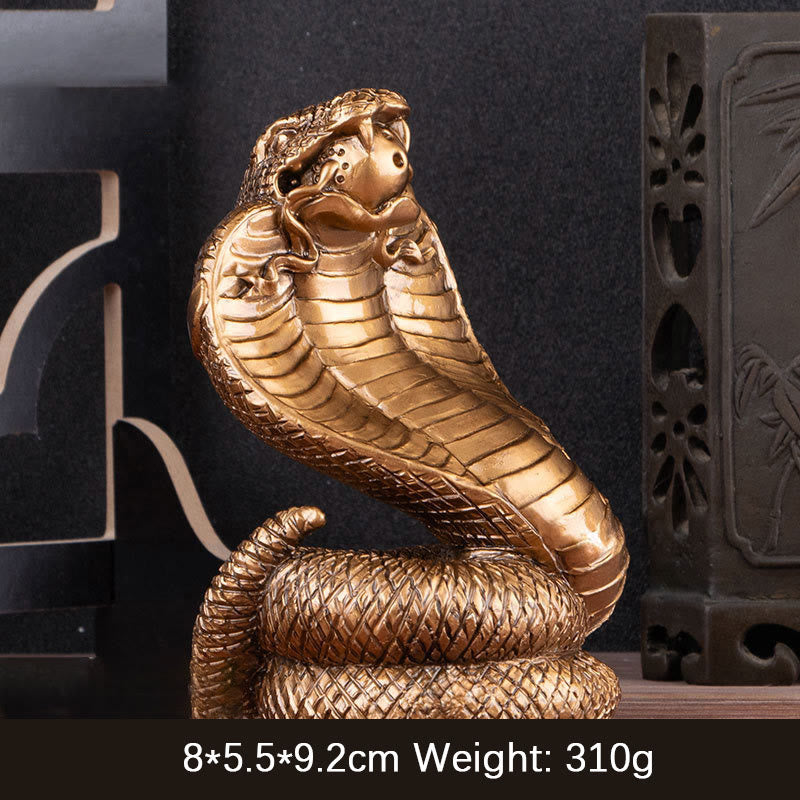 Mythstone Year Of The Snake Ingots Copper Coins Ball Wealth Resin Statue Home Decoration