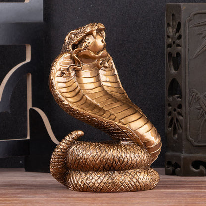 Mythstone Year Of The Snake Ingots Copper Coins Ball Wealth Resin Statue Home Decoration