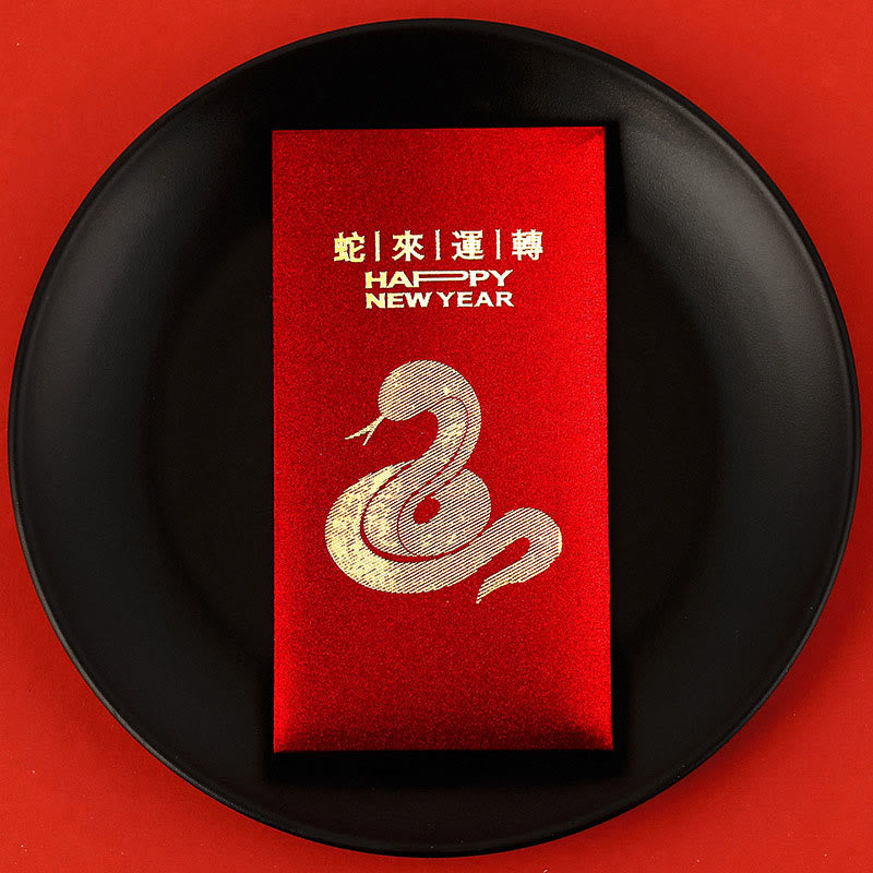 Mythstone 6Pcs Chinese Red Envelope Year of the Snake Lucky Money Envelopes 2025 New Year