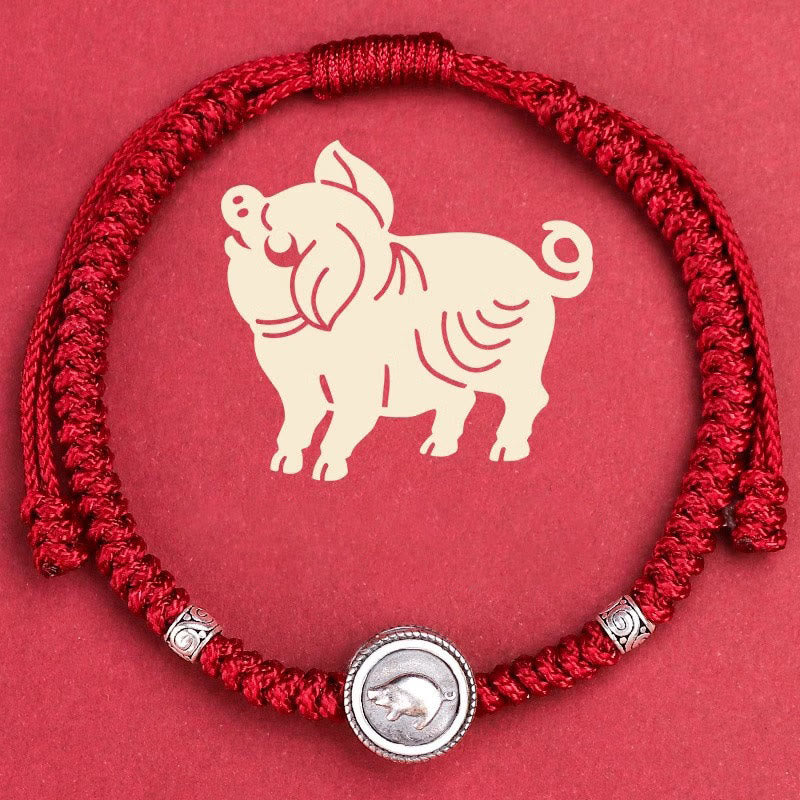 Mythstone 12 Chinese Zodiac Lucky Red String Bracelet