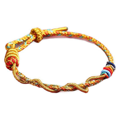 Mythstone Yellow String Year Of The Snake Protection Braided Bracelet