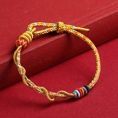 Mythstone Yellow String Year Of The Snake Protection Braided Bracelet