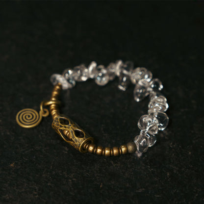 Mythstone Irregular White Crystal Copper Clarity Bracelet