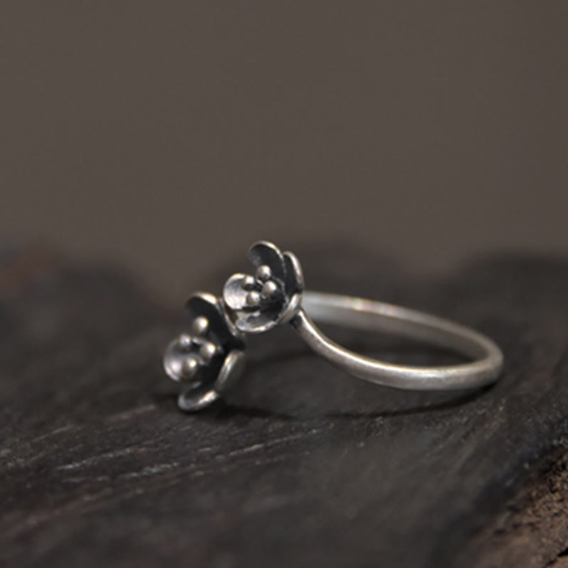 Mythstone 925 Sterling Silver Flowers Ring