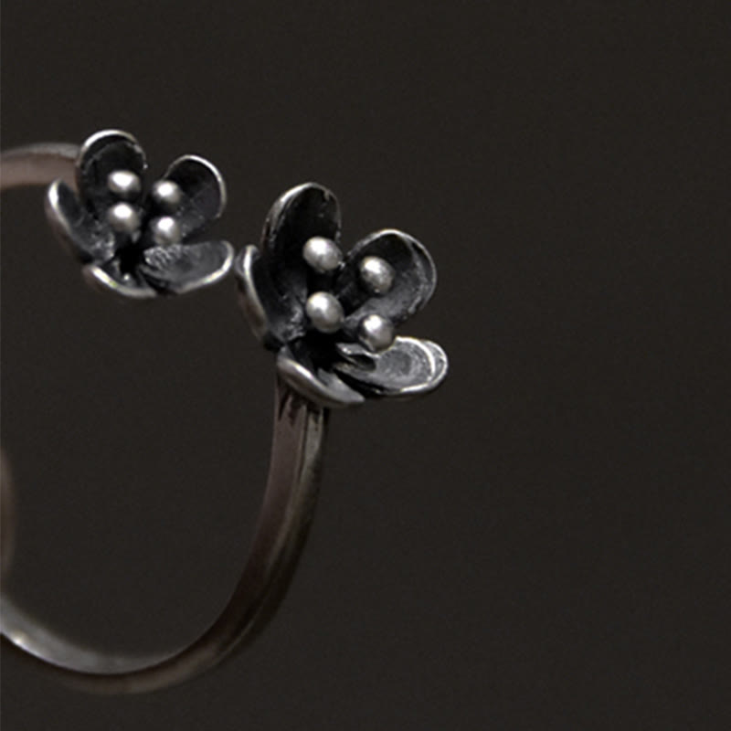 Mythstone 925 Sterling Silver Flowers Ring