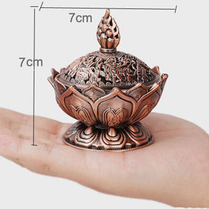 Mythstone Tibetan Lotus Shaped Purify Incense Burner