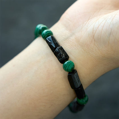 Mythstone Malachite Black Tourmaline Purity Bracelet