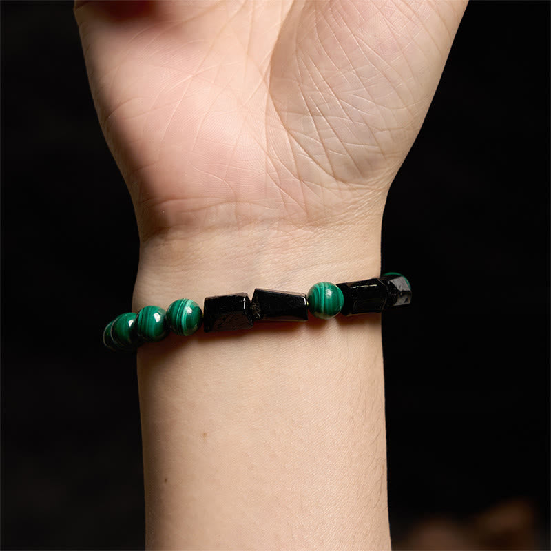 Mythstone Malachite Black Tourmaline Purity Bracelet