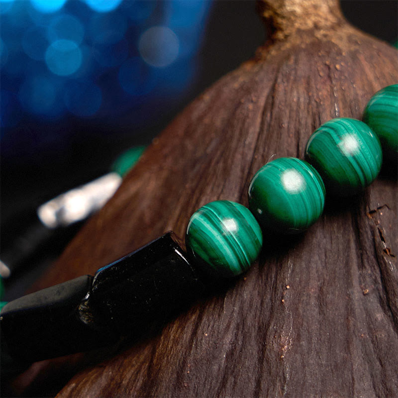 Mythstone Malachite Black Tourmaline Purity Bracelet