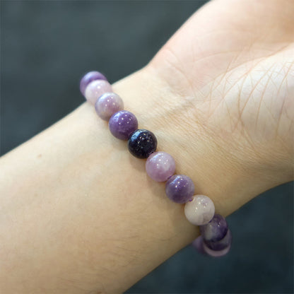 Pulsera positiva con piedra de mica morada Mythstone 