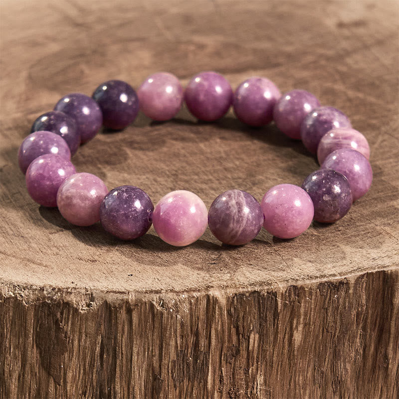 Pulsera positiva con piedra de mica morada Mythstone 