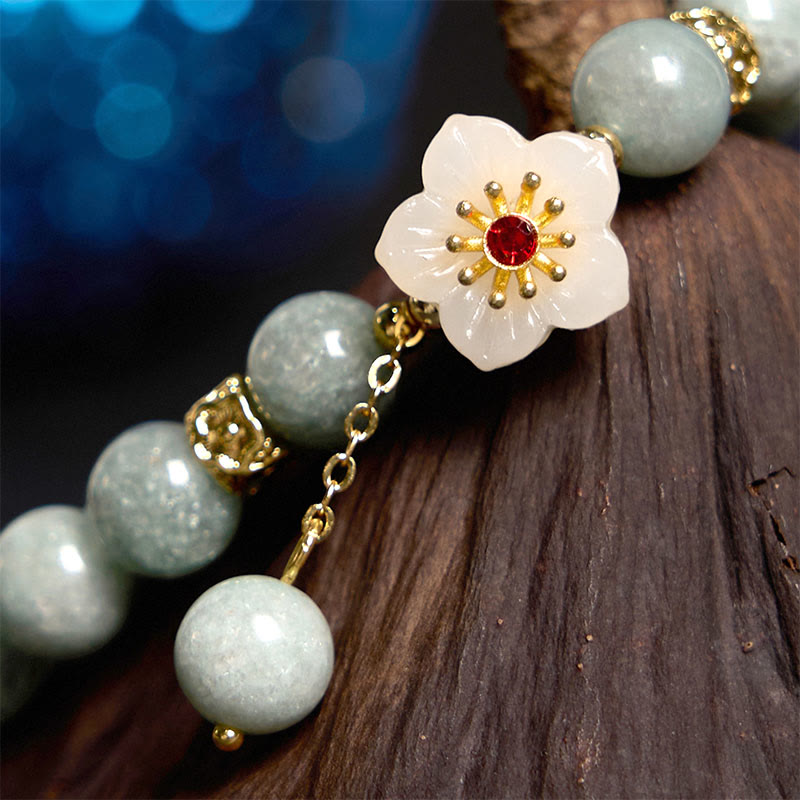 Pulsera de jade con flor de la abundancia Mythstone 