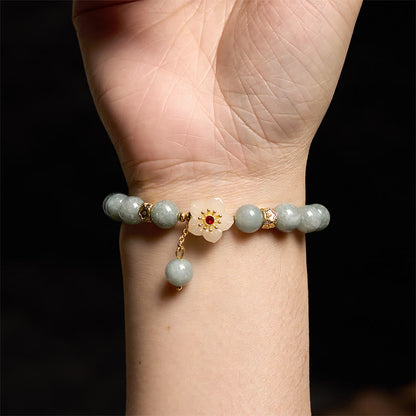 Pulsera de jade con flor de la abundancia Mythstone 