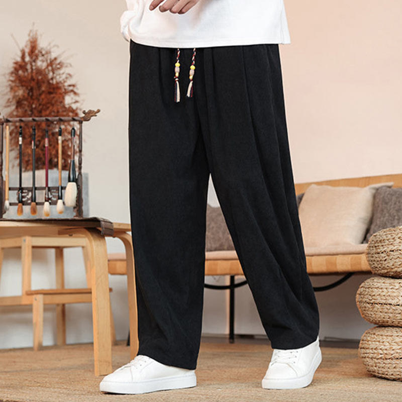 Pantalones de pana con cordón y bolsillos para hombre de otoño e invierno de Mythstone 