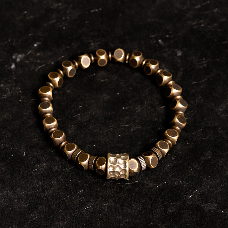 Mythstone Copper Meteorite Pattern Balance Bracelet