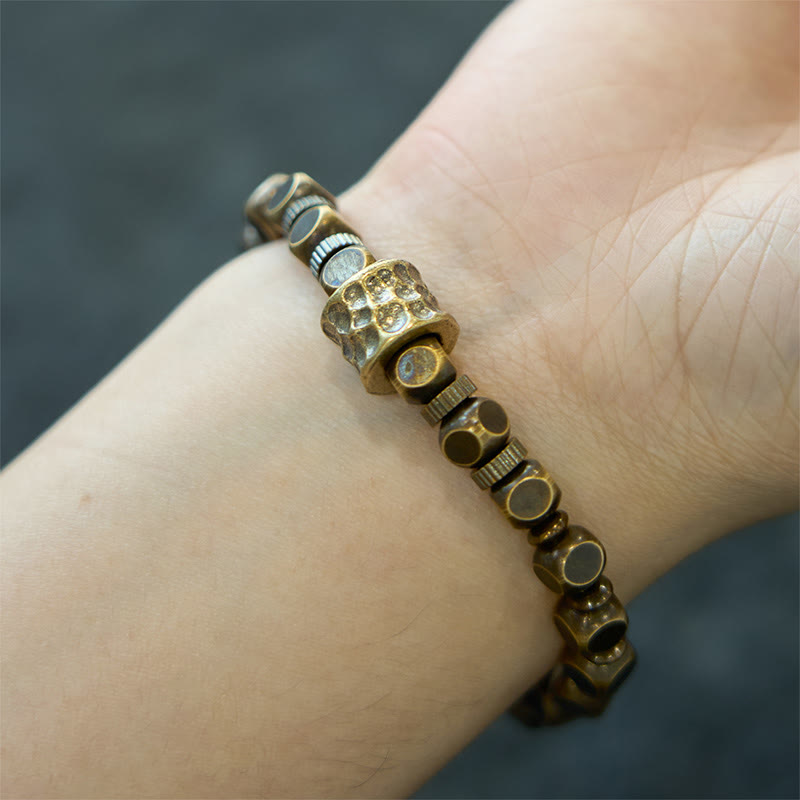 Mythstone Copper Meteorite Pattern Balance Bracelet