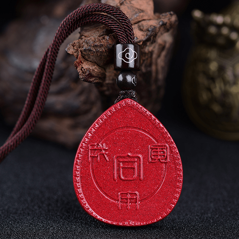 Mythstone Chinese Zodiac Cinnabar Blessing Necklace Pendant