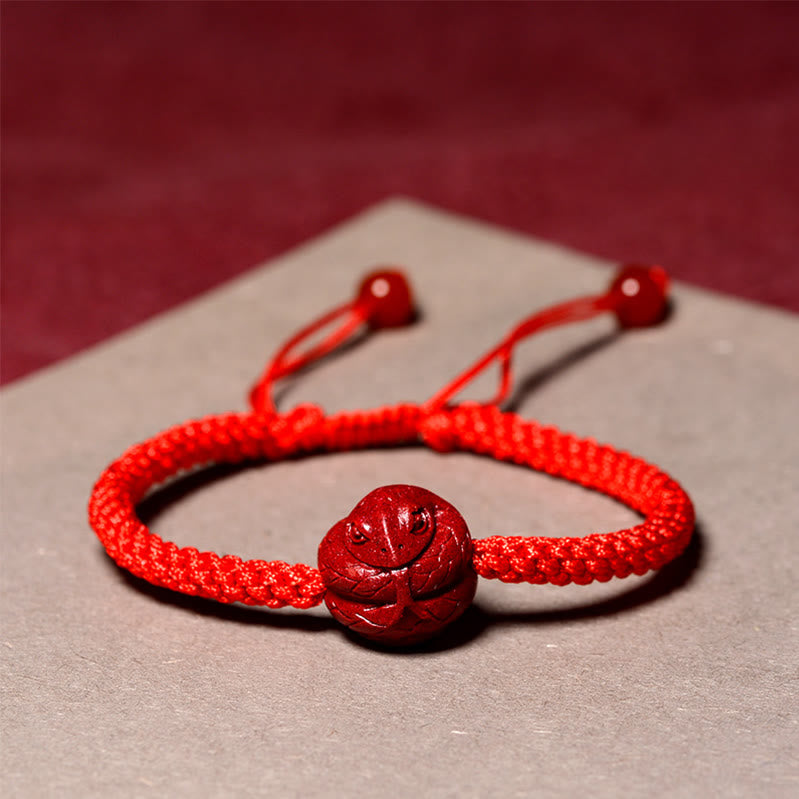 Mythstone Chinese Zodiac Red String Cinnabar Blessing Bracelet