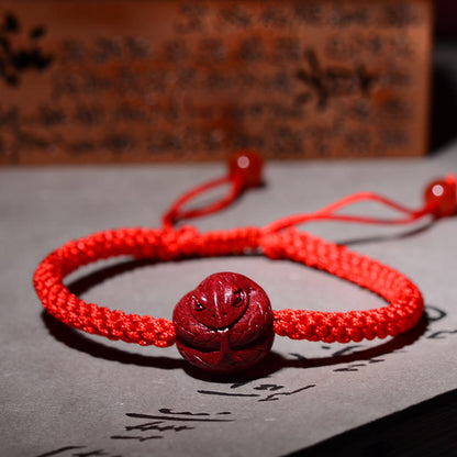 Mythstone Chinese Zodiac Red String Cinnabar Blessing Bracelet