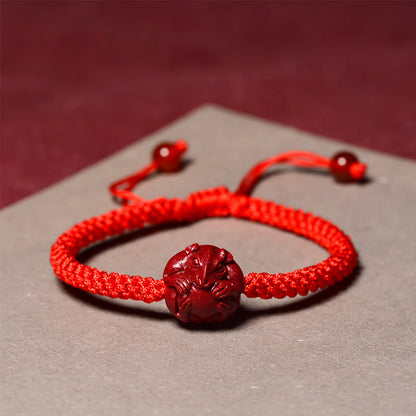 Mythstone Chinese Zodiac Red String Cinnabar Blessing Bracelet