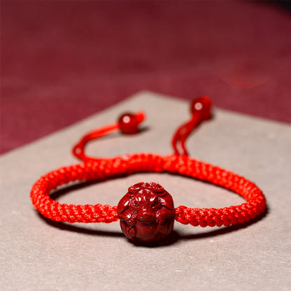 Mythstone Chinese Zodiac Red String Cinnabar Blessing Bracelet