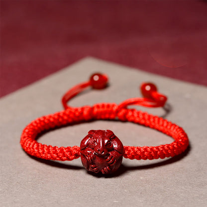 Mythstone Chinese Zodiac Red String Cinnabar Blessing Bracelet