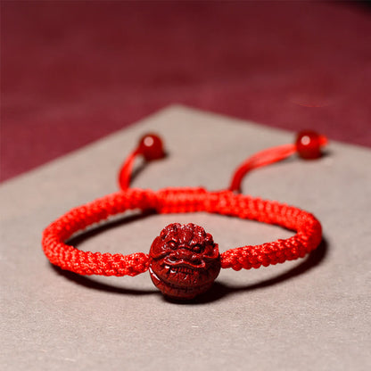 Mythstone Chinese Zodiac Red String Cinnabar Blessing Bracelet