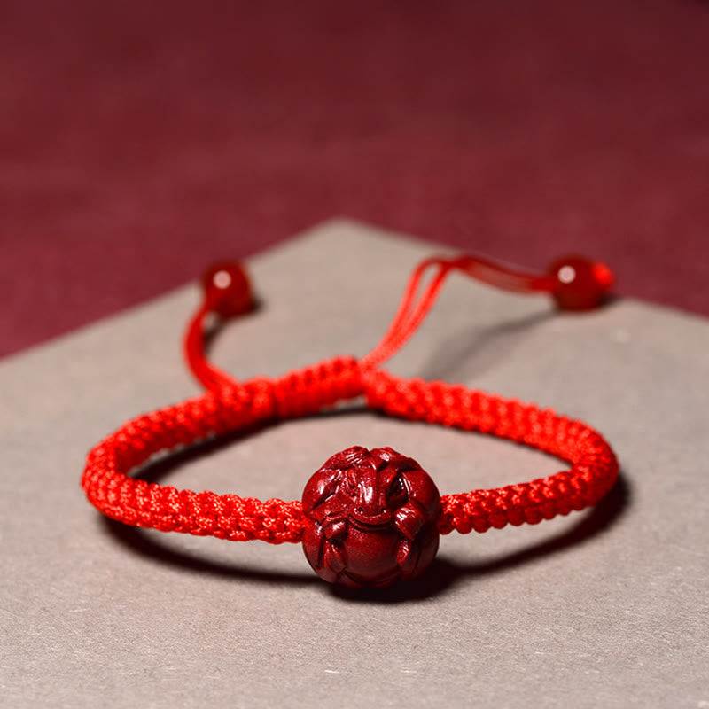 Mythstone Chinese Zodiac Red String Cinnabar Blessing Bracelet