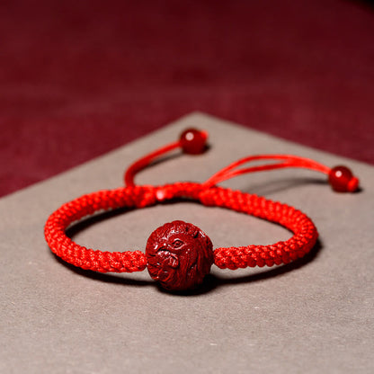 Mythstone Chinese Zodiac Red String Cinnabar Blessing Bracelet