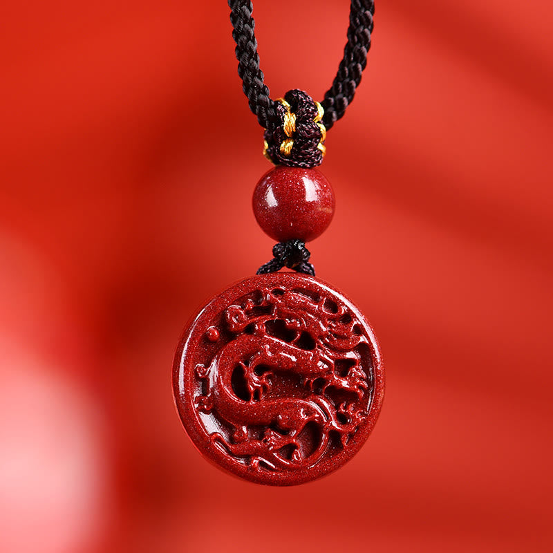 Mythstone Chinese Zodiac Cinnabar Calm Phone Hanging Decoration Key Chain Necklace Pendant